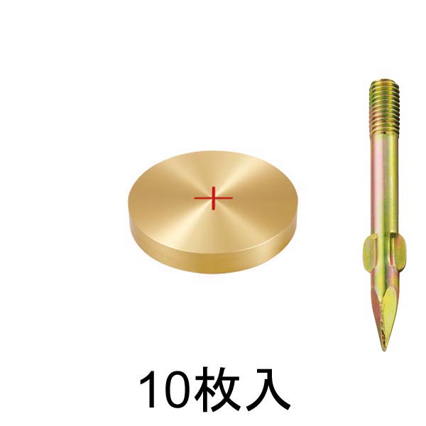 真鍮製基準点鋲 フラットタイプ 径30㎜ 10枚入_0