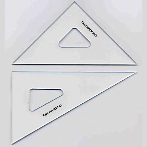 目盛なし三角定規 180㎜ 厚さ2㎜_0