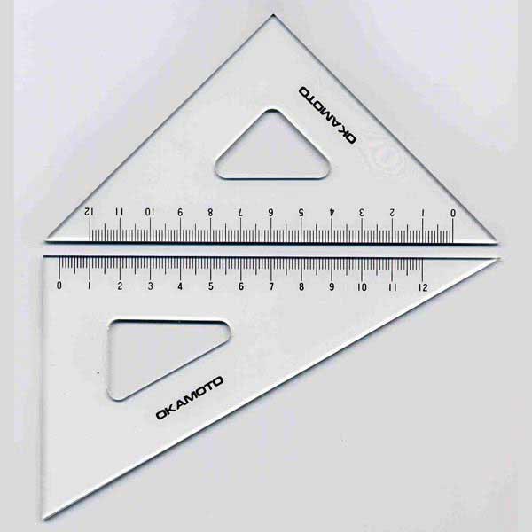 目盛付三角定規 180㎜ 厚さ2㎜_0
