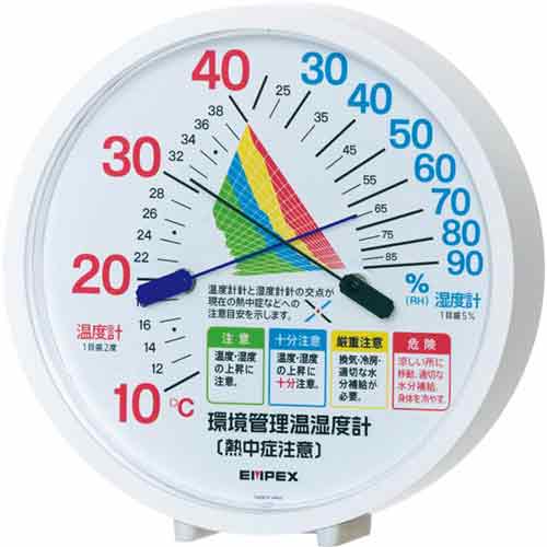 熱中症注意目安付 温度・湿度計 TM-2484W_0