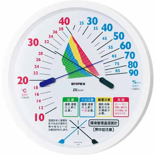 熱中症注意目安付 温度・湿度計 TM-2485
